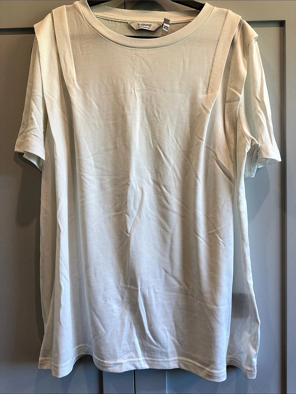 b.young Bysela T-Shirt Short Sleeve Tee White Small